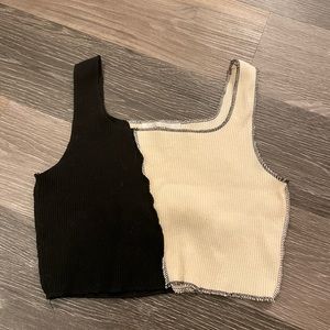 Black/White Tank Top